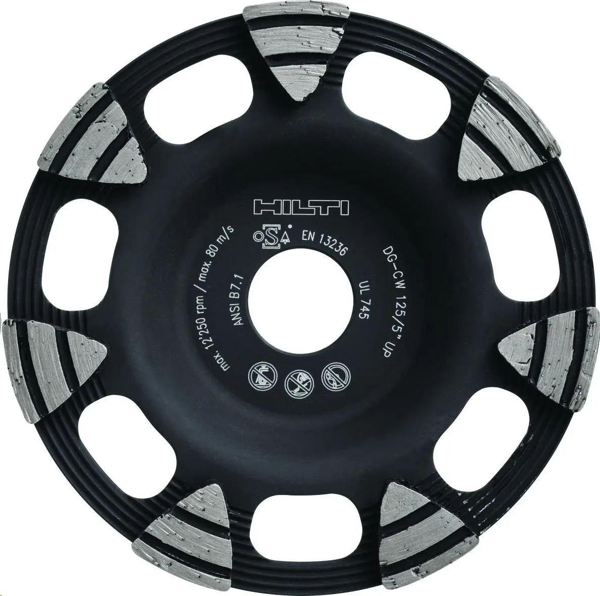 Deimantinė šlifavimo lėkštelė rankiniam betono šlifuokliui, 150 mm